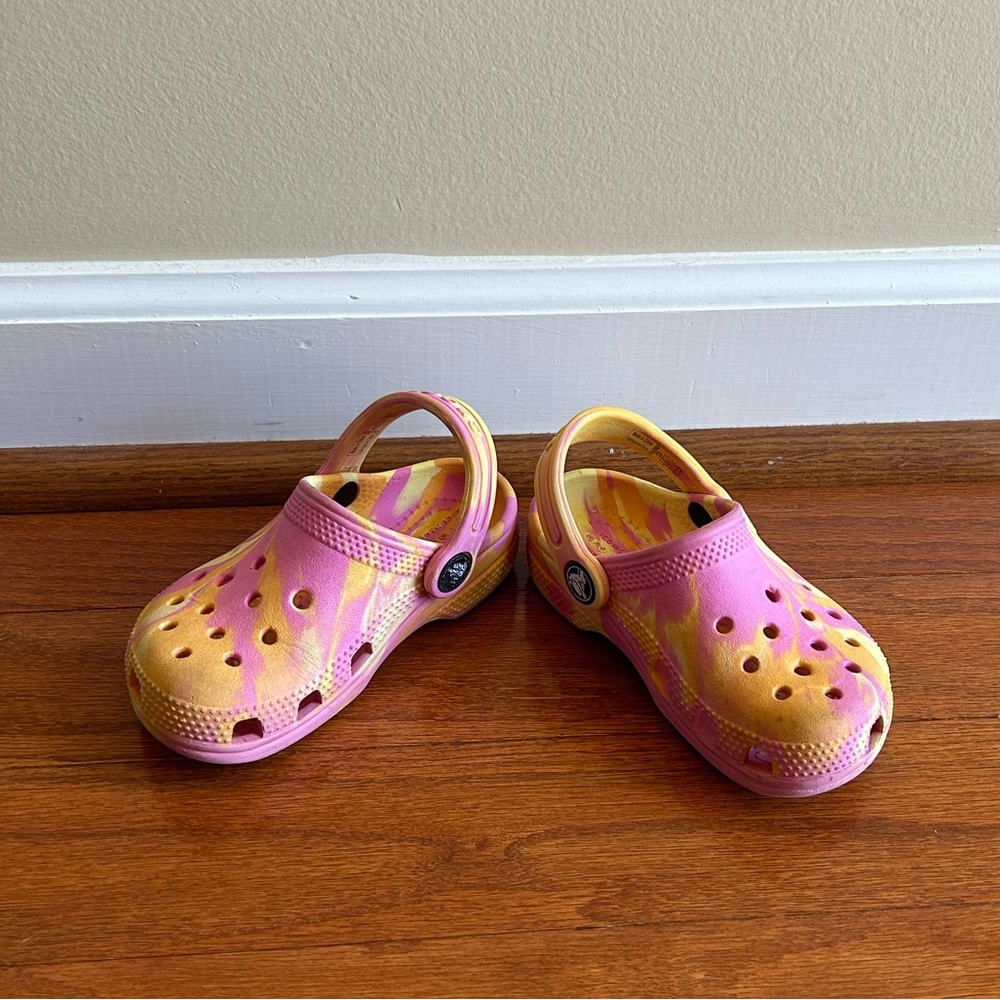 Kids’ Crocs Pink/Yellow Multicolor, size C8